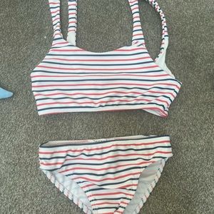 Minnow striped bikini girls sizes 2t and 3/4.
